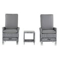 thumbnail image 3 of Elle Decor Vallauris 5-Piece Outdoor Reclining Chair Set Grey, 3 of 8