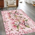 thumbnail image 2 of Pink Orchid Area Rugs 3'x5', Washable Small Throw Rugs for Living Room Bedroom, Spring Floral Flowers Leaves Botanical Indoor Outdoor Rug Non-Slip Low Pile Carpet Runner Reversible Floor Mats, 2 of 8