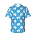 thumbnail image 1 of Balery Cute Polar Bear Camisas hawaianas de manga corta para hombre, camisas playeras de corte holgado, camisas de vacaciones con botones,Small, 1 of 7
