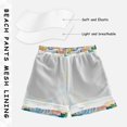 thumbnail image 3 of FORMRS Boys Swim Trunks Quick Dry Mesh Liner Boardshorts Sizes XS-XL, Blue Floral Wave, 3 of 7