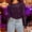 B Purple, variant on Women's Sparkly Sequin Mesh Long Sleeve Tops Lightweight Stretchy Shirts Crew Neck Sheer Blouses Party Night See Through Sequin Tops Purple L