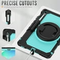 thumbnail image 6 of for Samsung Galaxy Tab S10 FE Plus Case 13.1 inch, 360 Rotating Shockproof Cover with Stand, Handle, Shoulder Strap (SM-X620/X6266), Sky Blue Panel, 6 of 7