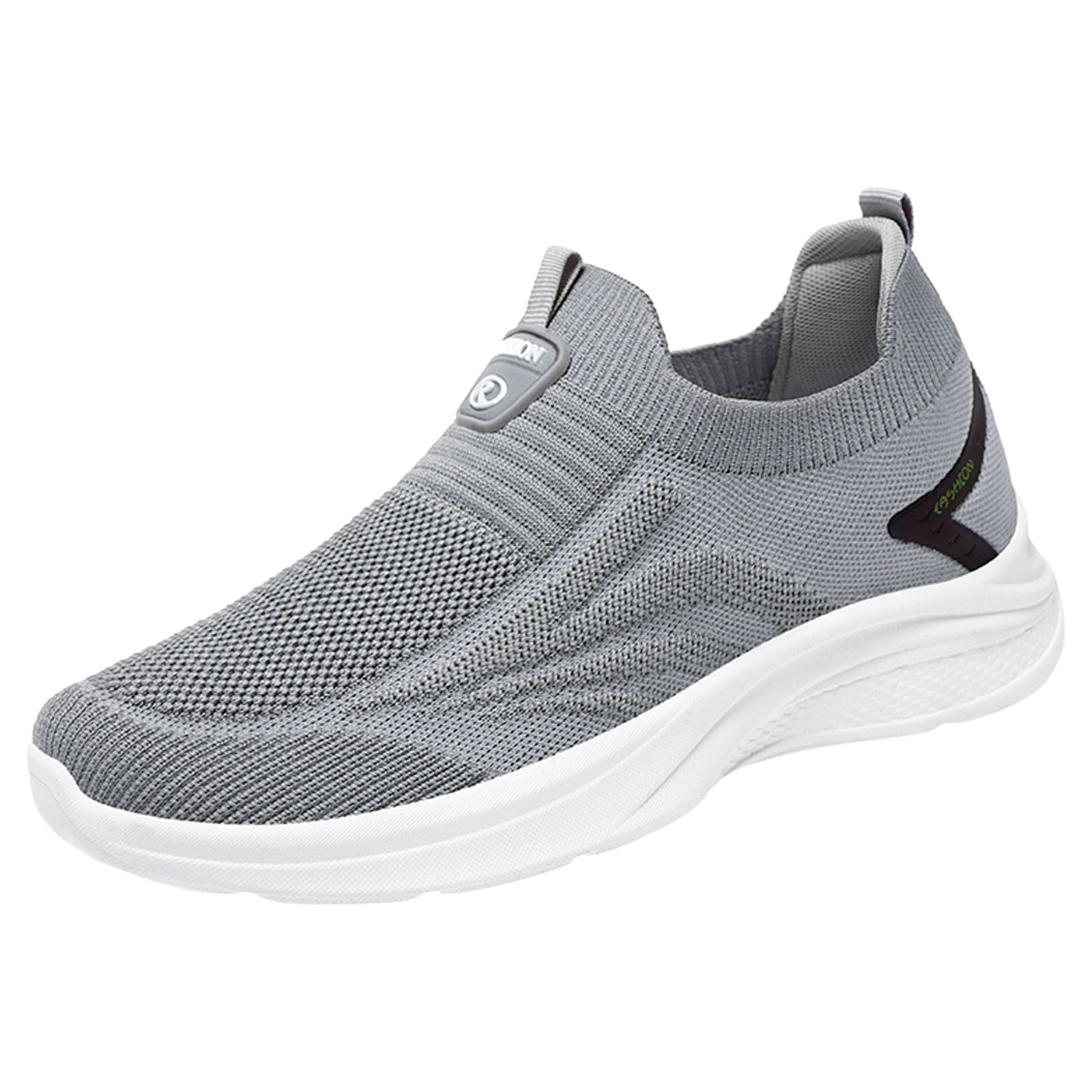 PMUYBHF Male Mens Outdoor Sport Shoes Men Sports Shoes Fashionable New Pattern Simple and Slip on Flat Bottomed Comfortable All Season Casual Shoes 42