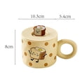 thumbnail image 2 of 450ml panda cup mug high-value silicone cup with lid girl ceramic water cup-Style:Style 2;, 2 of 5