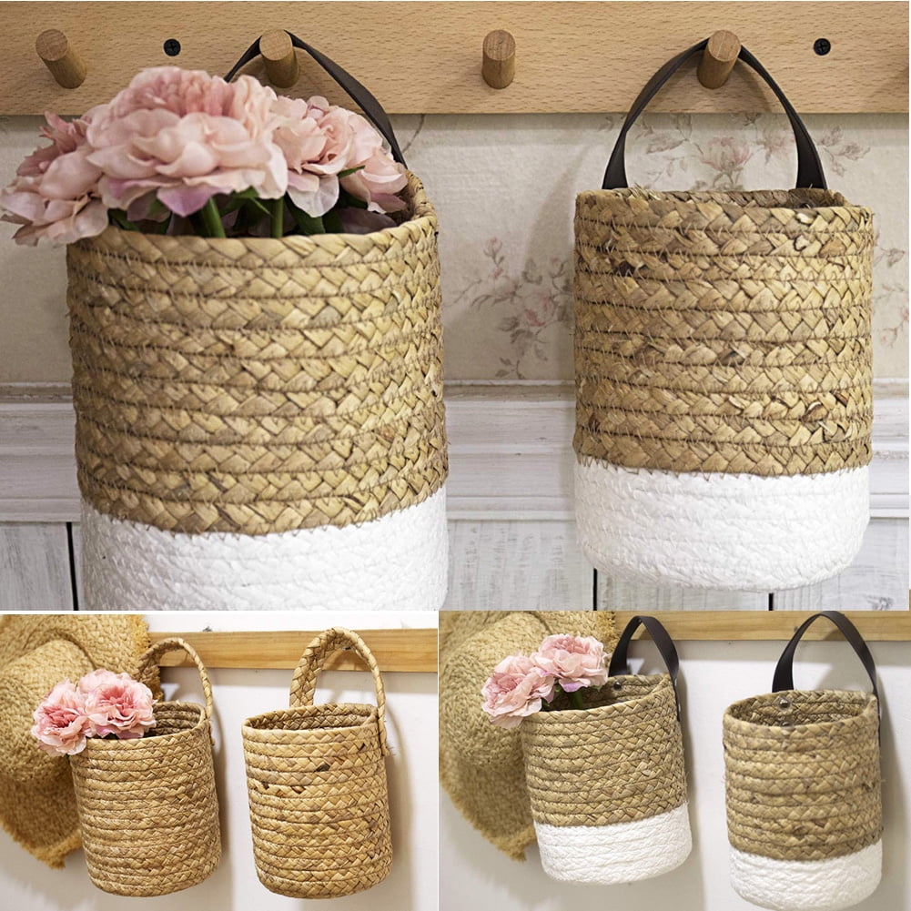 14.5x17 Large Baskets for Blankets Toy Baby Nursery Pillow Woven Basket with Handle FURNISHOP Cotton Rope Blanket Basket with 4pcs Laundry Bag Decorative Woven Storage Basket for Living Room 