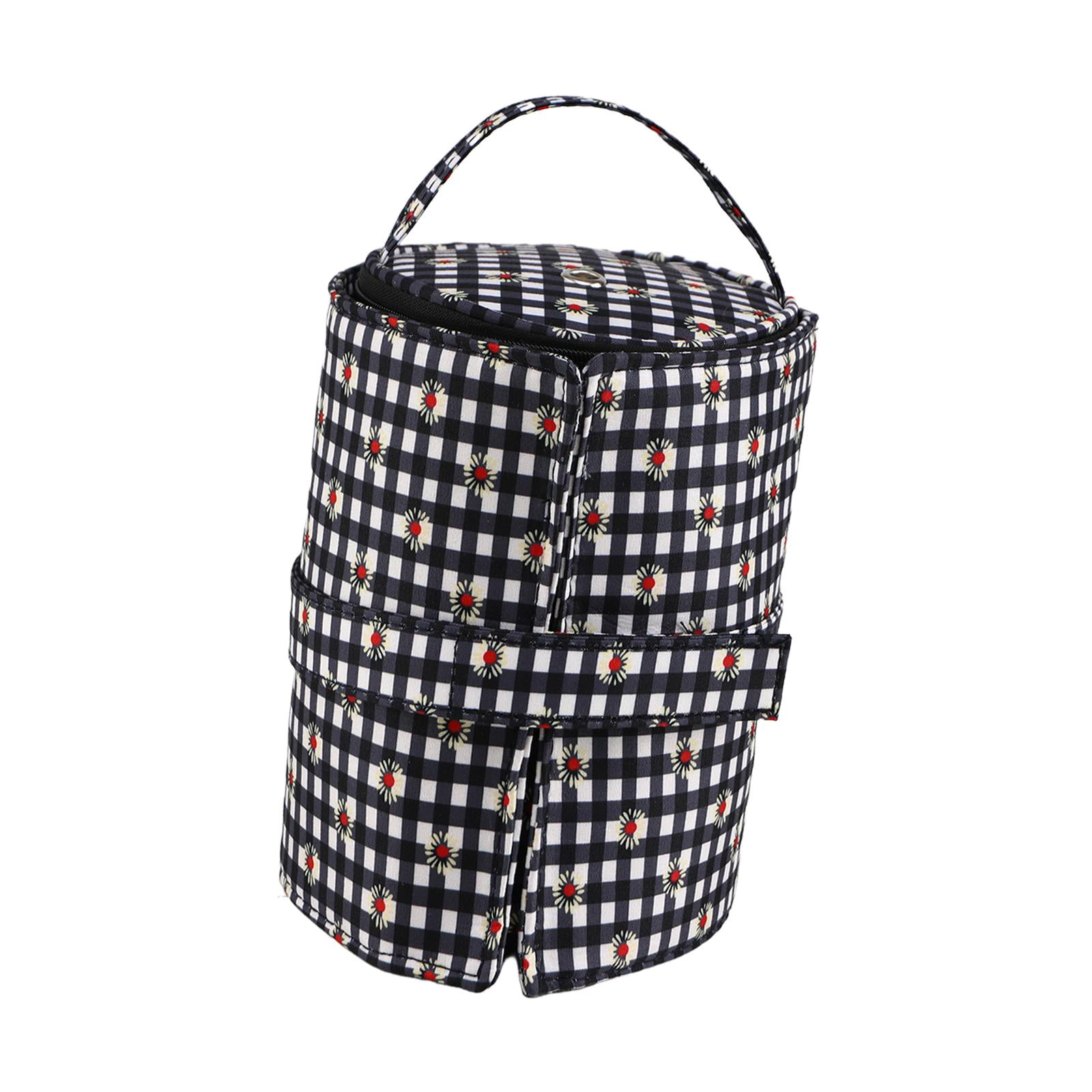 FVDPWYE Crochet Bag Crochet Hooks Storage Bag Lightweight Craft Organizer Zipper Closure Black