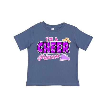 

Inktastic I m a Cheer Princess with Crown and Megaphone Gift Toddler Toddler Girl T-Shirt