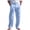 #01Sky Blue, variant on Men's Linen Pants Lightweight Drawstring Elastic Waist Pockets Loose Fit Straight Legs Summer Beach Yoga Blue 3XL