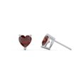 thumbnail image 2 of Heart Birthstone Stud Earrings, 2 of 4