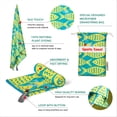 thumbnail image 4 of 4Monster Microfiber Beach Towel, Quick Dry Lightweight Towel, Large, Greenfish, 4 of 7