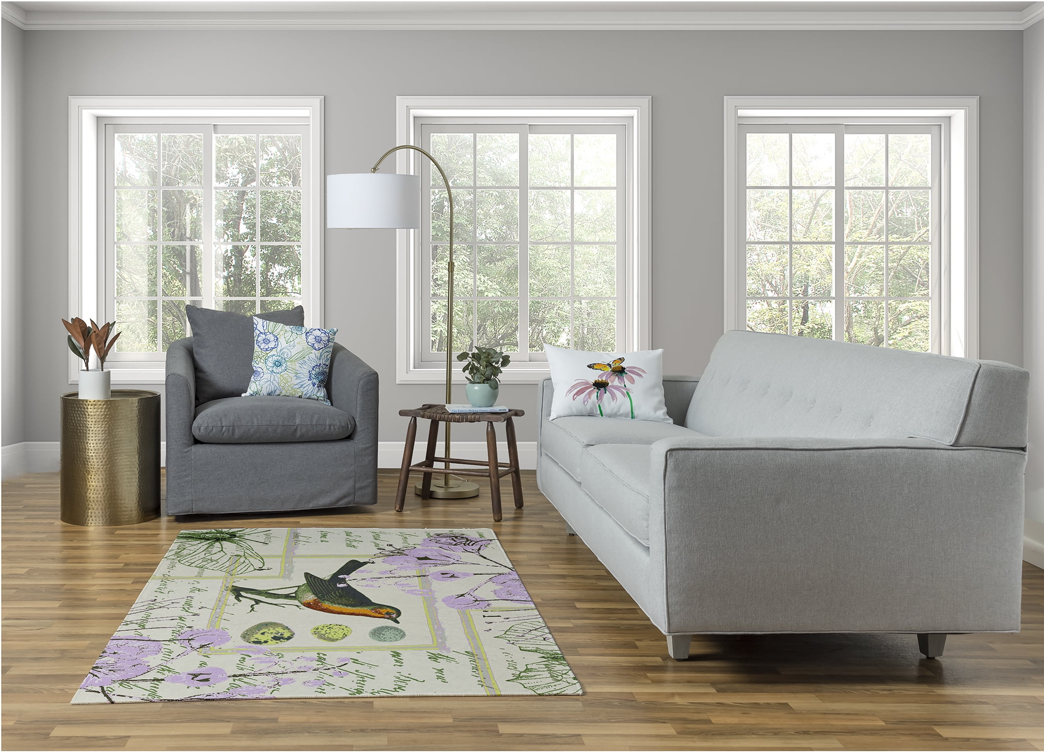 Simply Daisy Funky Junky Bird Area Rug, 4' x 6'