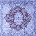 thumbnail image 1 of Ahgly Company Machine Washable Indoor Square Persian Blue Traditional Area Rugs, 4' Square, 1 of 4