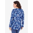 thumbnail image 3 of Roaman's Women's Plus Size Ultimate Cotton Crewneck Long Sleeve Tee, 3 of 6