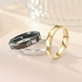 thumbnail image 6 of Size 8 Gold Rings For Women Men Vegetarian Ring Titanium Steel Ring Fashion Korean Version Flowers Band Finger Jewelry Gold Silver Black Size 6-13, 6 of 8