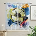 thumbnail image 4 of Football Watercolor Brush Sport Soccer Curtains in the Kids Bedroom Living Room Hall Window Treatments Kitchen Decoration Drapes, 4 of 7