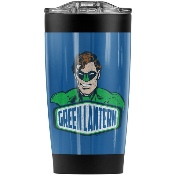 Green Lantern Sign Stainless Steel Tumbler 20 oz Coffee Travel Mug/Cup, Vacuum Insulated & Double Wall with Leakproof Sliding Lid | Great for Hot Drinks and Cold Beverages