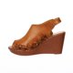 thumbnail image 3 of Sandalia Plataforma Mujer Semi Abierta Casual Piel Tan Cómodas cafe 27 Incógnita 001D1A, 3 of 5