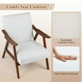 thumbnail image 4 of Spaco Modern Accent Chair Leisure Armchair with Felt Pads-Beige, Modern Chair for Dorm, Room, Office, 4 of 6