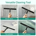 thumbnail image 4 of Adiqo 11 Inch Silicone Shower Squeegee for Bathroom, Shower Doors, Mirrors - 100% Streak Free, Matte Black, 4 of 7