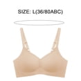 thumbnail image 2 of Wireless Bra Women's Seamless Bra Super Comfortable Bra V-Neck Adjustable Invisible Bra - Skin tone, 2 of 5