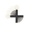 thumbnail image 3 of 52556BK Kichler Lighting Odensa - 2 Light Wall Sconce-17 Inches Tall and 5 Inches Wide-Black Finish, 3 of 6