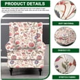 thumbnail image 2 of Wingback Chair Covers Pieces Stretch Printed Wing Back Chair Cover Sofa Slipcover Washable Wingback Armchair Slipcovers Furniture Protector with Elastic Bottom for Wingback Chairs, 2 of 7
