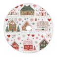 thumbnail image 6 of Yayeee Christmas Tree Skirt 35 inches for Xmas Tree Holiday Party Decoration, Red Nordic Christmas House, 6 of 6