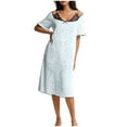 thumbnail image 2 of Censtreet Robe Nuisette Longue pour Femmes à Bretelles Spaghetti à Manches Courtes pour Femmes Cami Midi Robes Chemise de Nuit, 2 of 6