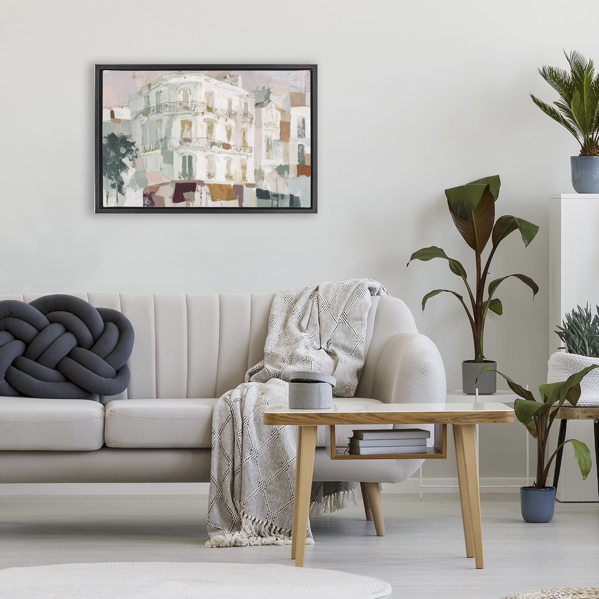 Stupell Industries Barcelona Street Corner Black Framed Floater Canvas Wall Art, design by Chromatic Storm Studio