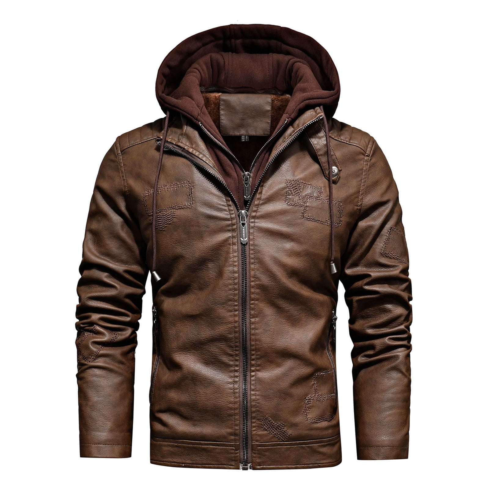 Larisalt Mens Jacket,Men's Sherpa Lined Full Zip Hooded Plaid Shirt