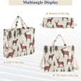 thumbnail image 6 of FORMRS Womens Corduroy Tote Bag Crossbody Shoulder Handbag with Pocket, Plaid Deer, 6 of 7