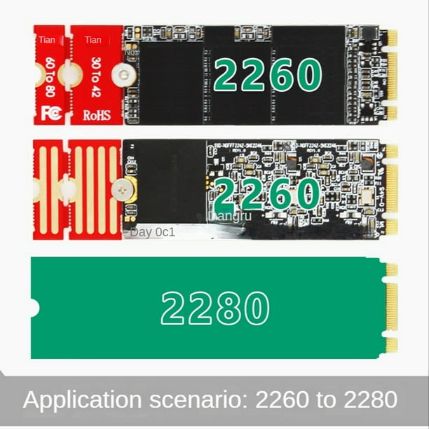 2Pcs M2 M2PLUS NGFF NVME M.2 Extended Transfer 2230 2242 2260 2280 Aircraft M2 CHANGE LONG SIZE U.2 M3 M.3 SSD 24BB