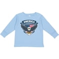 thumbnail image 3 of Inktastic America with Eagle Shield and Banner Boys or Girls Long Sleeve Toddler T-Shirt, 3 of 5