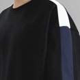 thumbnail image 5 of Miluxas Men's Oversized Cotton T-Shirts Heavy Weight Crew Neck Vintage Wash Tee Long Sleeve Casual Gym Workout Tops Black, 5 of 7