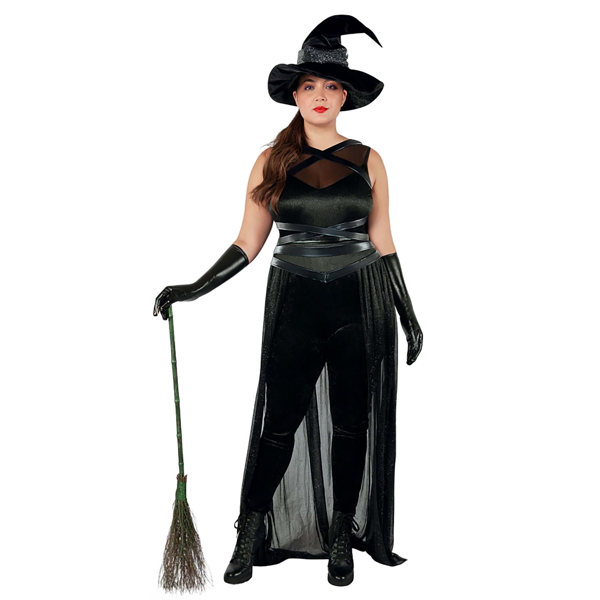 Plus Size Sexy Raven Witch Costume for Women