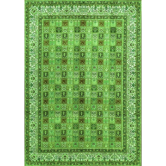 Ahgly Company Indoor Rectangle Persian Green Traditional Area Rugs, 5' x 7'