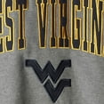 thumbnail image 4 of Men's Colosseum Heather Gray West Virginia Mountaineers Arch & Logo Crew Neck Sweatshirt, 4 of 4