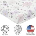thumbnail image 5 of Sweet Jojo Designs Watercolor Floral Lavender and Grey Girl 100% Cotton Muslin Fitted Crib Sheets Set 2 Piece, 5 of 6