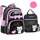 thumbnail image 1 of New Primary PU leather School Bag 2024 Fashion Cute Girls With Cute Cat Orthopaedic Waterproof Backpack, 1 of 4