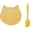 Yellow, variant on Cute Cat Lick Mat for Boredom and Anxiety Relief, Licking Mat for Dogs and Cats, Dog Peanut Butter Lick Pad for Bathing Grooming, Avoid Overfeeding, with One Scraper, Mooipur