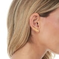 thumbnail image 2 of Floreo 14k Yellow Gold 20mm Leaf Ear Climber Earrings, 2 of 3
