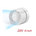 thumbnail image 2 of Ventilador de conducto en línea de 220V y 4 pulgadas, silencioso, ahorro de energía, ligero, resistente a los rayos UV, para cocina, baño, sala de estar y oficina Inevent TO001172-00B, 2 of 6