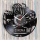 thumbnail image 2 of Reloj de pared retro con disco de vinilo, tema cinematográfico, 30 x 30 cm, 2 of 2