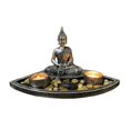thumbnail image 1 of Buddha Statue Polyresin Thai Crafts Natural with Tray Bronze Candle Holder Tealight Sculpture for Decoration Ornaments patio and garden and home A perfecl porta vela, 1 of 8