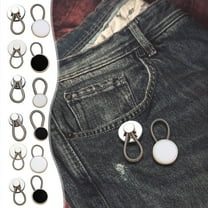 Elastic Waist Extender Button for Jeans Adjustable No Sew Button Expander 6 Pack for Tools/Office (Multicolor) ,Hulucky