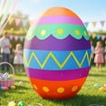 thumbnail image 3 of KITBONIS 8ft Inflatable Easter Egg Decoration Garden Yard Shopping Mall Backdrop Decoration Inflatable Outdoor Easter Egg Decorations, 3 of 8