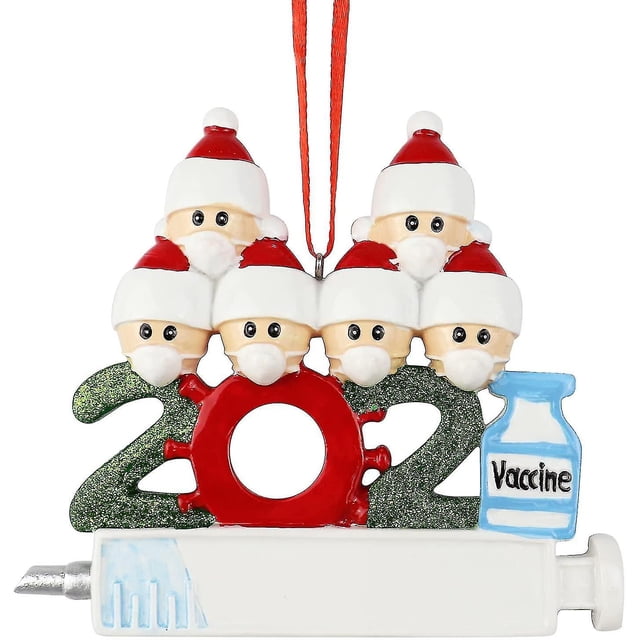 Todos estamos vacunados, decoraciones personalizadas para árboles de Navidad