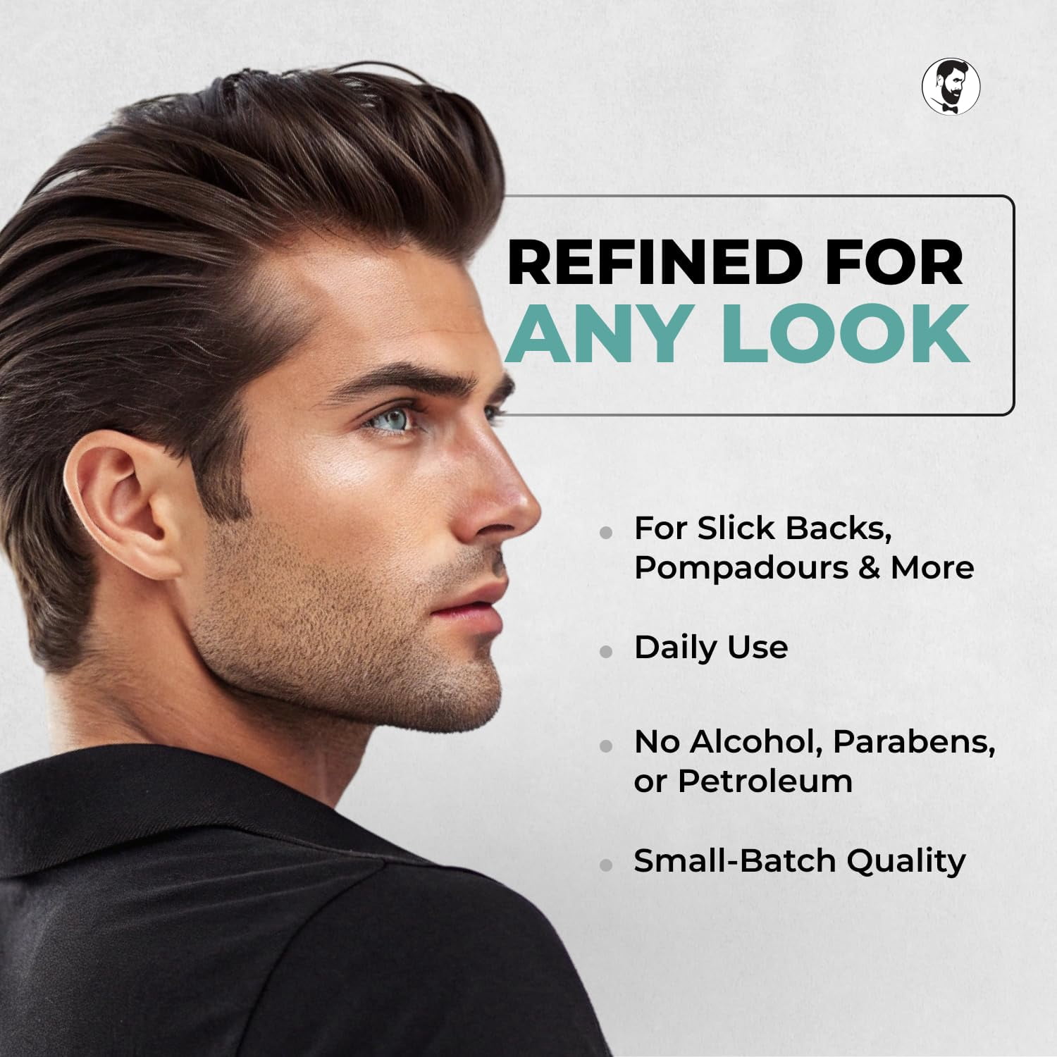 Gentlemen Republic 16oz Refined Hair Gel – Premium Men’s Styling Gel, 24 Hour Hold & Shine, Alcohol-Free, No Parabens