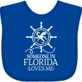 thumbnail image 3 of Inktastic Someone in Florida Loves Me Boys or Girls Baby Bib, 3 of 4
