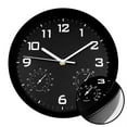 thumbnail image 1 of Hauz - Round Wall Clock, 10" Diameter, Quartz Precision, Black, 1 of 2
